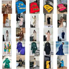 Dior Versace pure cotton absorbent terry cloth bathrobe-5091  